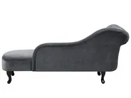 Left-Hand Chaise Longue NIMES Velvet Grey_696814