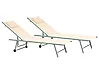 Lot de 2 transats SORONI Métal Beige