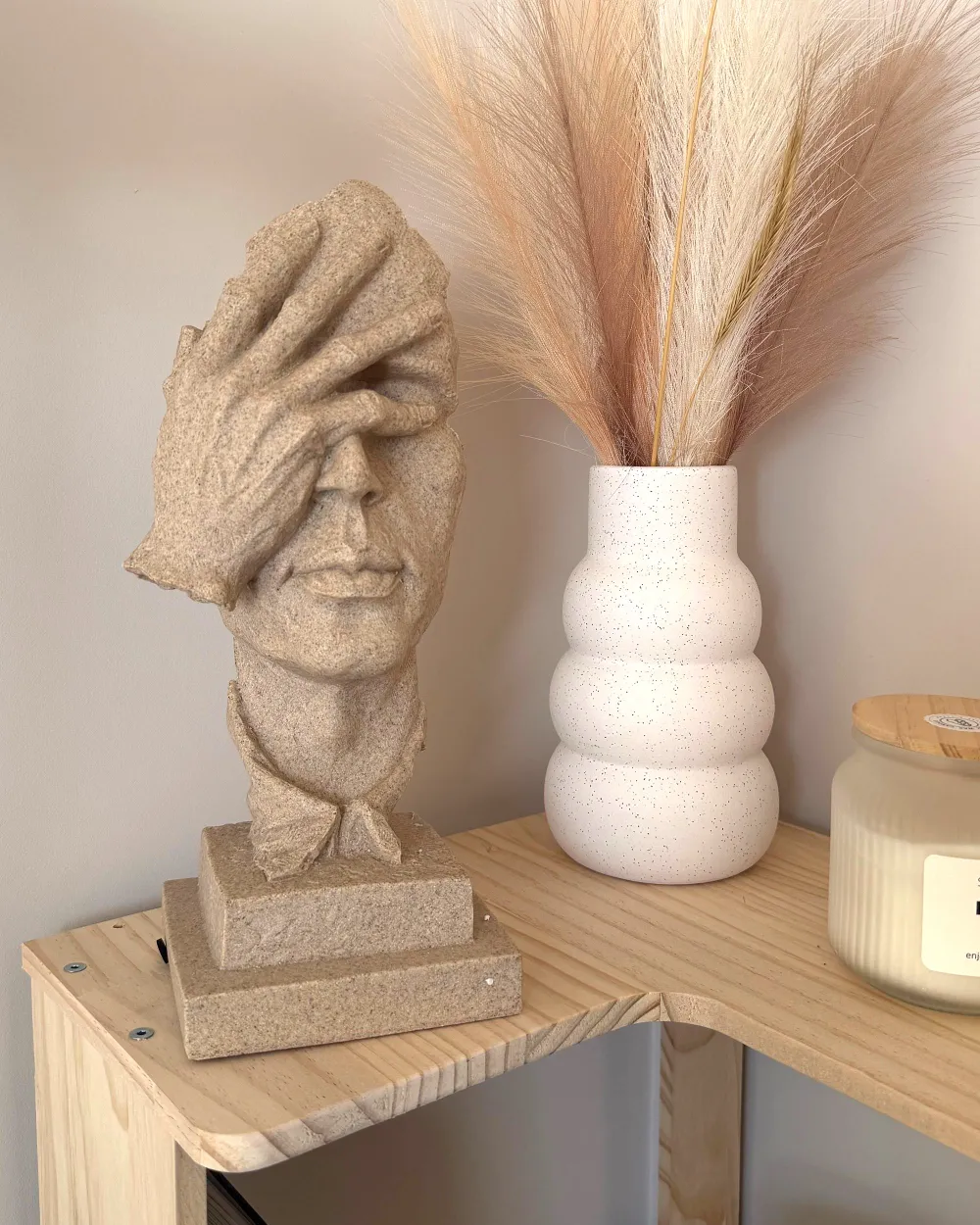 Accessoire Décoratif Visage PUUMALA Gris_1173832