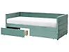Daybed with Storage MARRAY Velvet Mint Green 90 x 200 cm (EU Single)