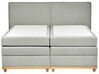 Lit boxspring en tissu 180 x 200 cm gris clair DYNASTY_873545