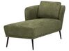 Chaise longue à droite en tissu vert foncé ARTHEZE_930143