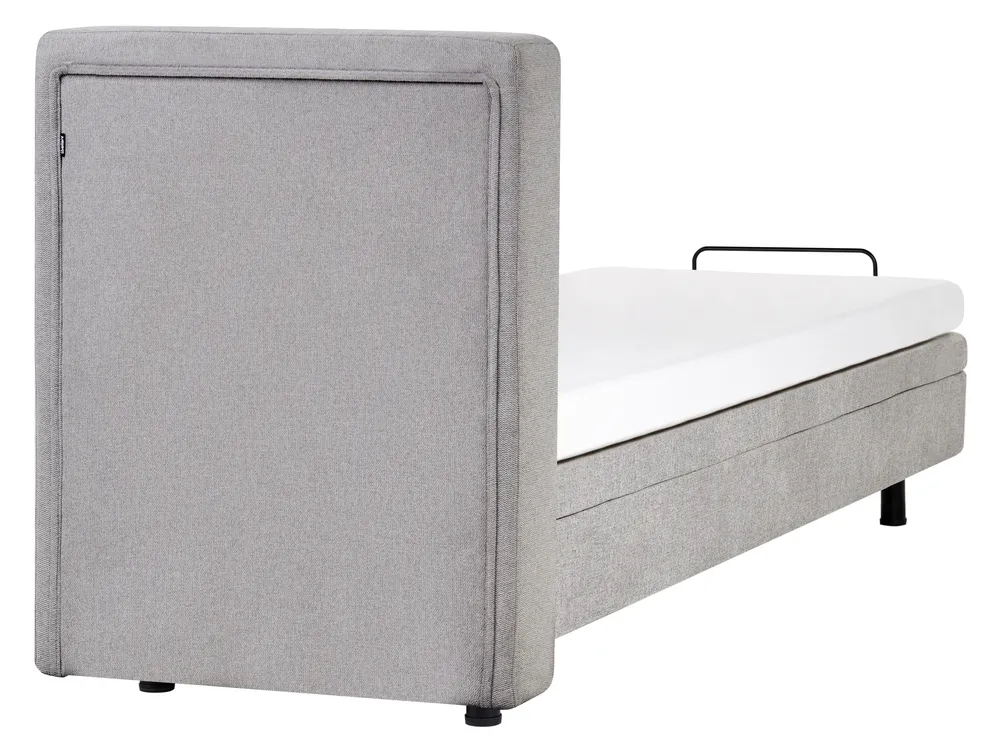 Letto regolabile Tessuto DUKE 80 x 200 cm Grigio chiaro_973569