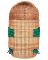 Aufbewahrungskorb Rattan naturfarben Drachenform 51 cm CRADOCK_893341