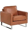 Armchair VIND Faux Leather Golden Brown