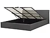 Ottoman Bed ORBEY Fabric Grey 180 x 200 cm (EU Super King)