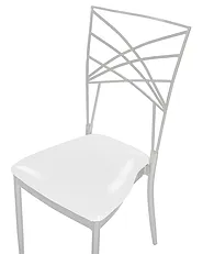 Set di 2 sedie da pranzo GIRARD Metallo Argento_782826