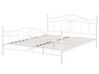 Kovová posteľ 160 x 200 cm biela ANTLIA_806611