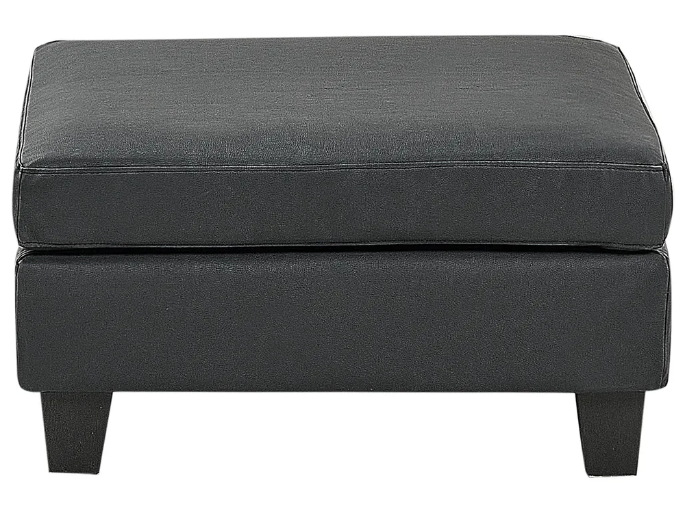 Modular Corner Sofa 4 Seater UNSTAD with Ottoman Faux Leather Black Left Hand_936715