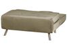 Sofa rozkładana welurowa jednoosobowa zielona oliwkowa FARRIS_875532