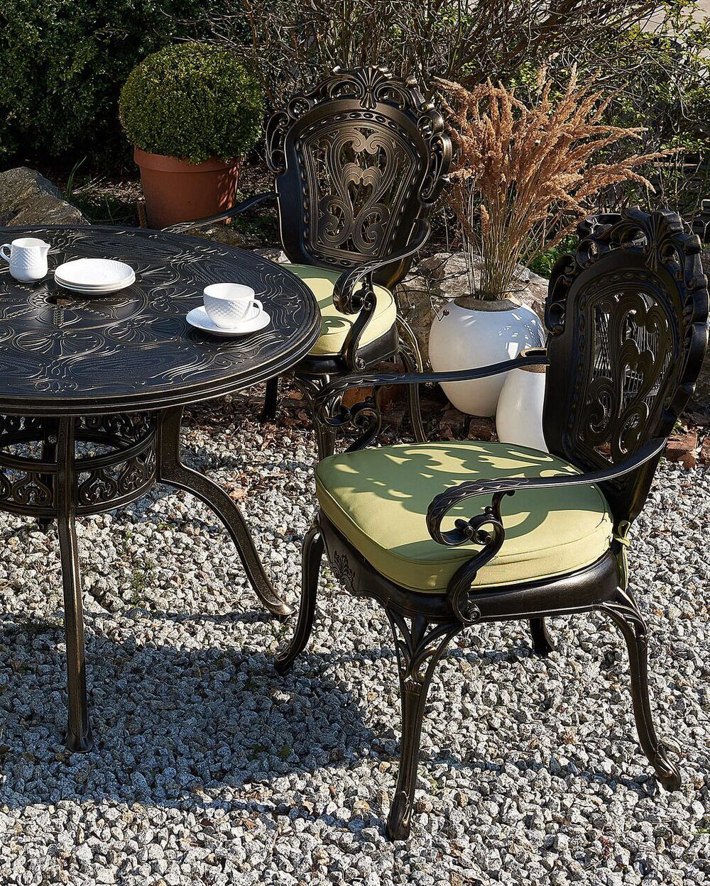 Set of 2 Garden Chairs Brown SAPRI Beliani