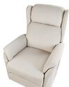 Fabric Electric Recliner Chair Cream ELEGY_924120