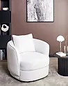 Swivel Armchair ANDALEN Fabric White