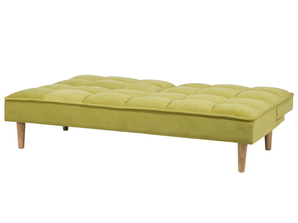 Sofa Bed 3 Seater SILJAN Fabric Olive Green_702102