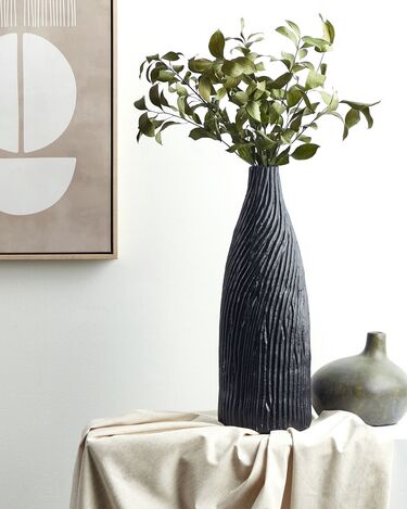 Dekorativ vase 50 cm terrakotta svart FLORENTIA