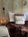 Faux Fur Bedspread 200 x 220 cm Brown DELICE_835941