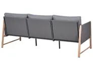 Garden Lounge Set with Table and Ottoman 5 Seater NOLA Metal Grey_998376