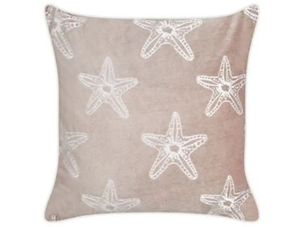 Dekokissen CERAMIUM 45 x 45 cm Samtstoff Pastellrosa Blumenmuster_1183776