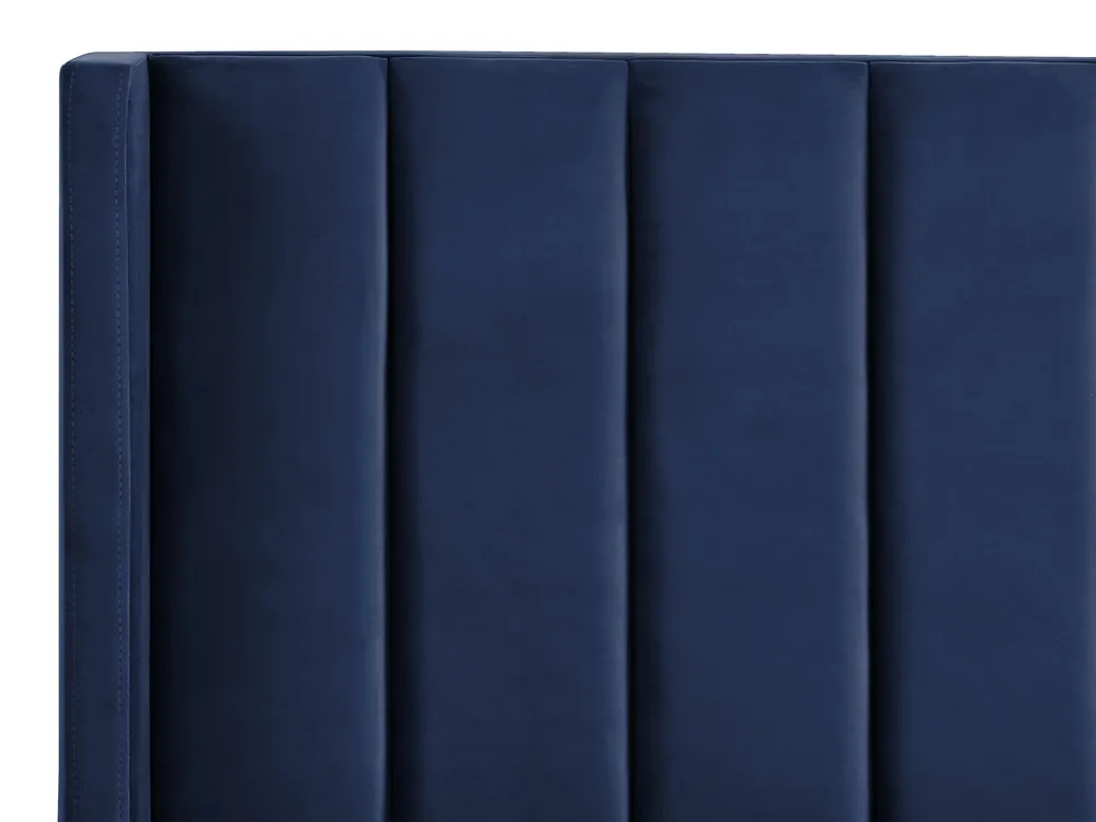 Bed Velvet VILLETTE 160 x 200 cm (EU King Size) Navy Blue_832620