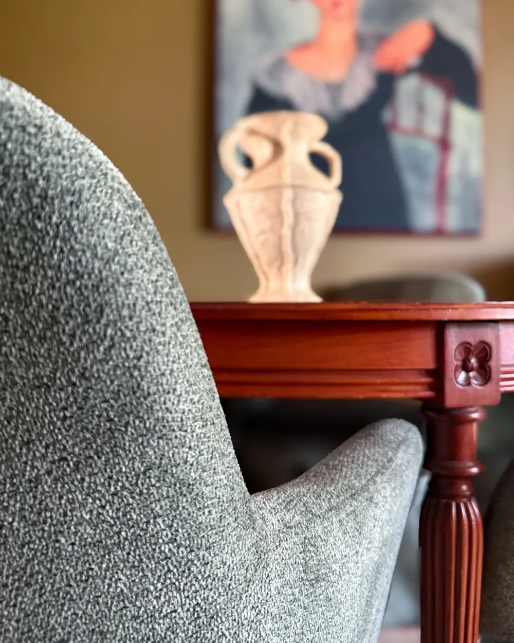 Dining Chair Swivel VALLBY Fabric Dark Green_1182637