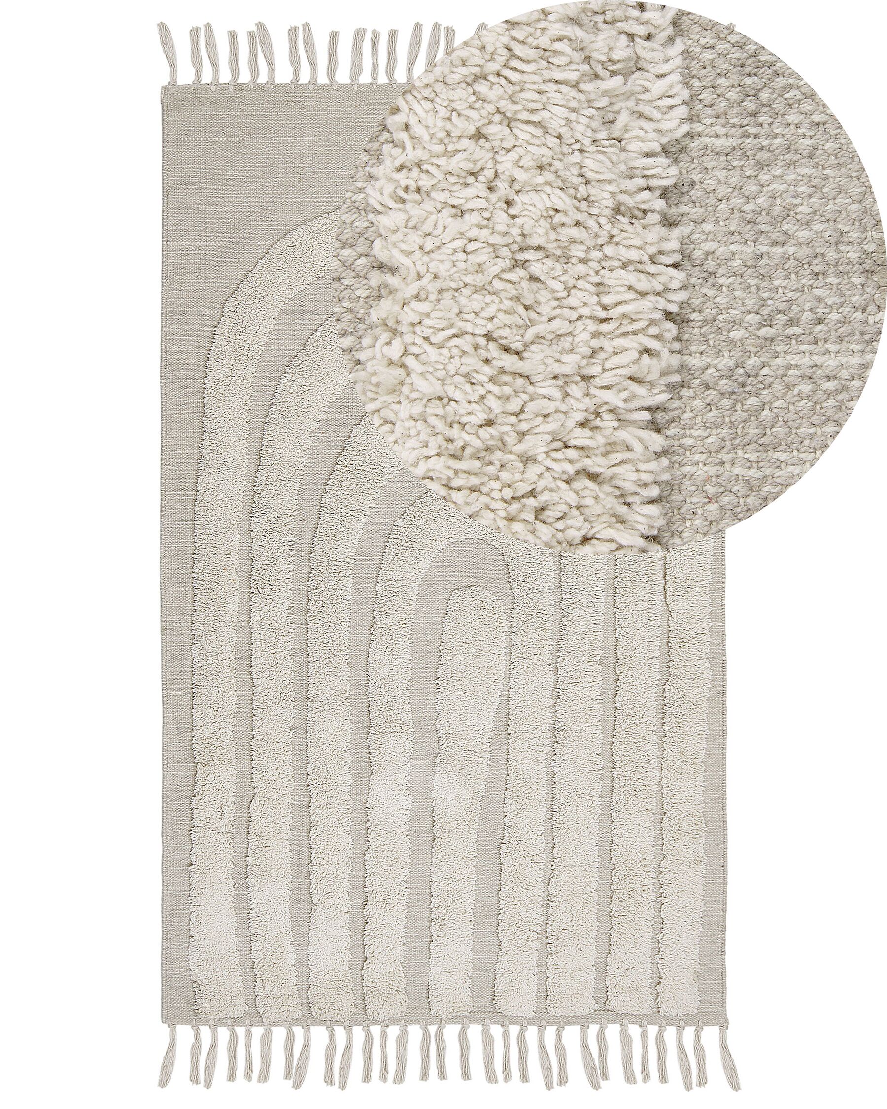 Vlněný koberec 80 x 150 cm béžový HAKKARI_837827