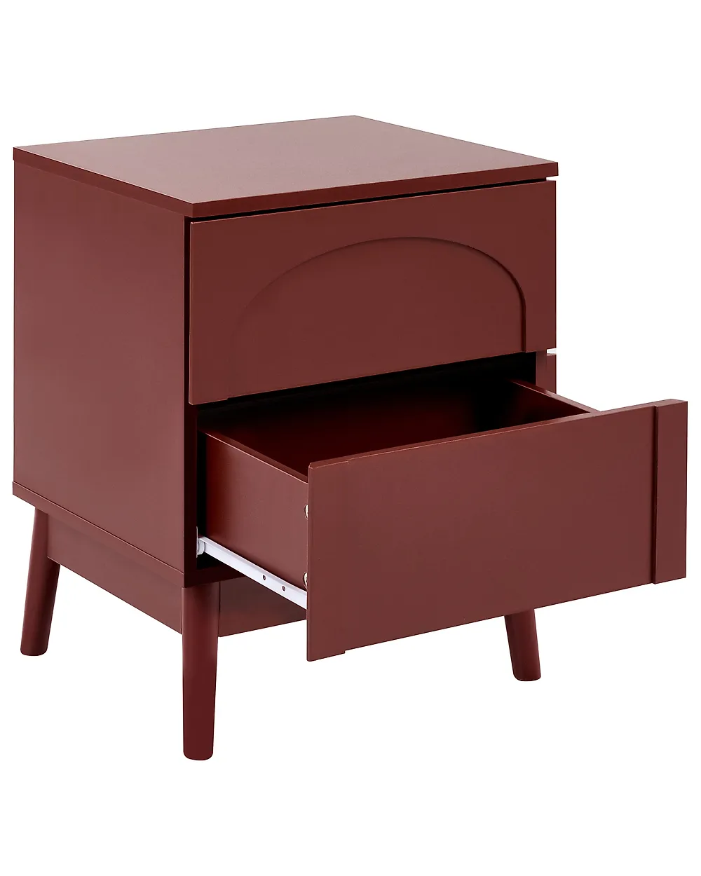 2 Drawer Bedside Table BOULIA Burgundy_1169420