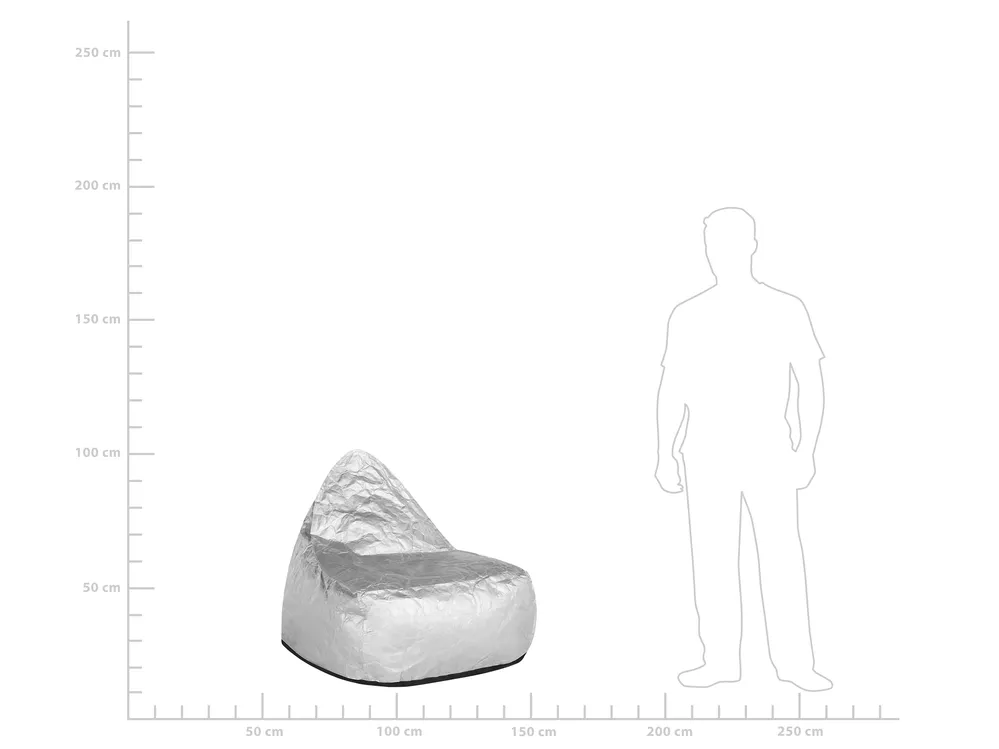 Bean Bag 200 L DROP 63 cm 75 cm Silver_823708