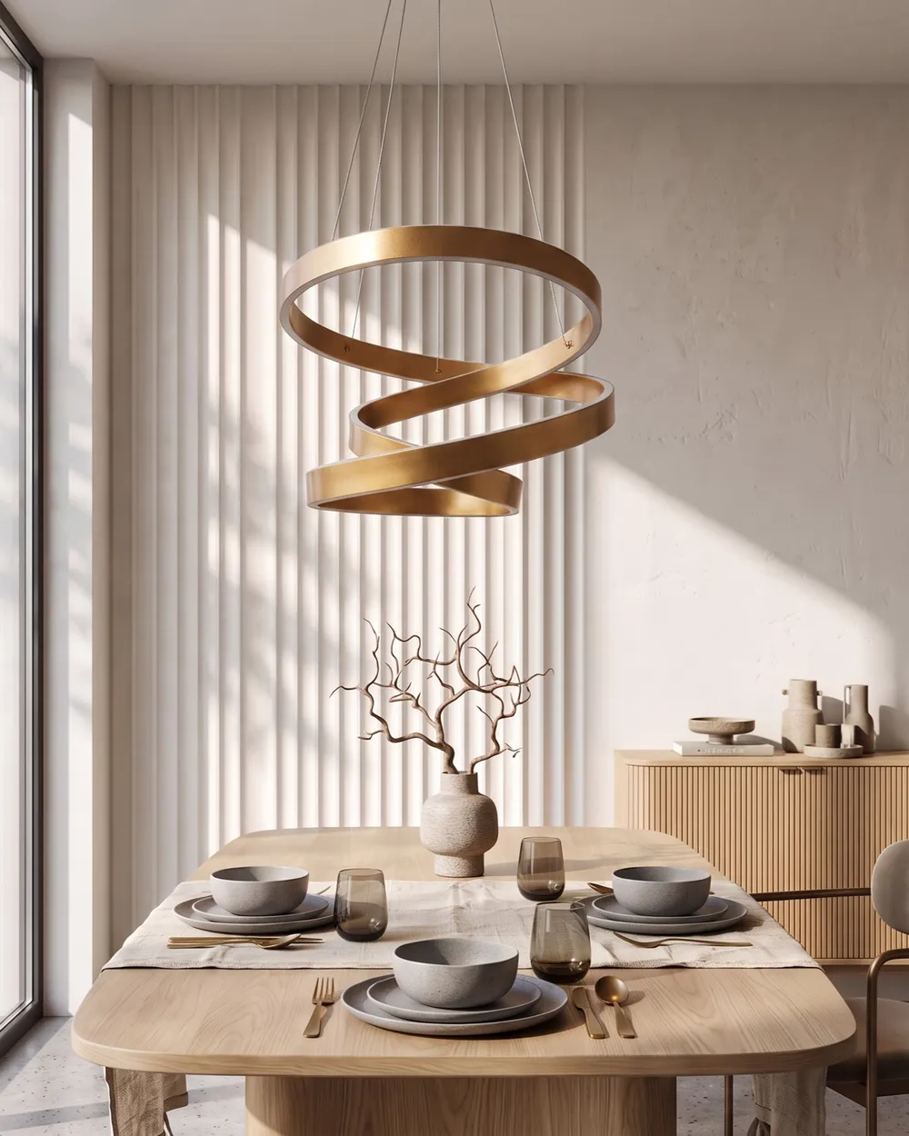 Lampa wisząca LED WANLI Metal Złoty_1149675