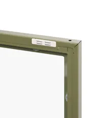 Szafka ze szklanymi drzwiami NEWPORT 115 cm Metal Zielony_1114947