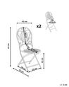 Zestaw 2 krzeseł ogrodowych metalowy złamana biel BIVIO_808051
