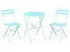Bistro Set Folding FIORI Metal Light Blue