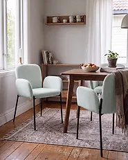 Set di 2 sedie da pranzo ALBEE Tessuto Verde menta_1175054