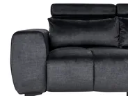 Divano 2 posti VEGAMO Velluto Nero_925020