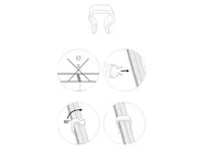 Zestaw 6 spinaczy do mebli rattanowych Czarny_939291