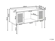 Home Office Desk RATANA 130 cm x 50 cm Black_1191753