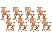 Garden Dining Set 8 Seater MAUI II Acacia Wood Light Brown_926640