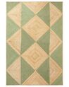 Jutový koberec 160 x 230 cm béžová/zelená CALIS_903927