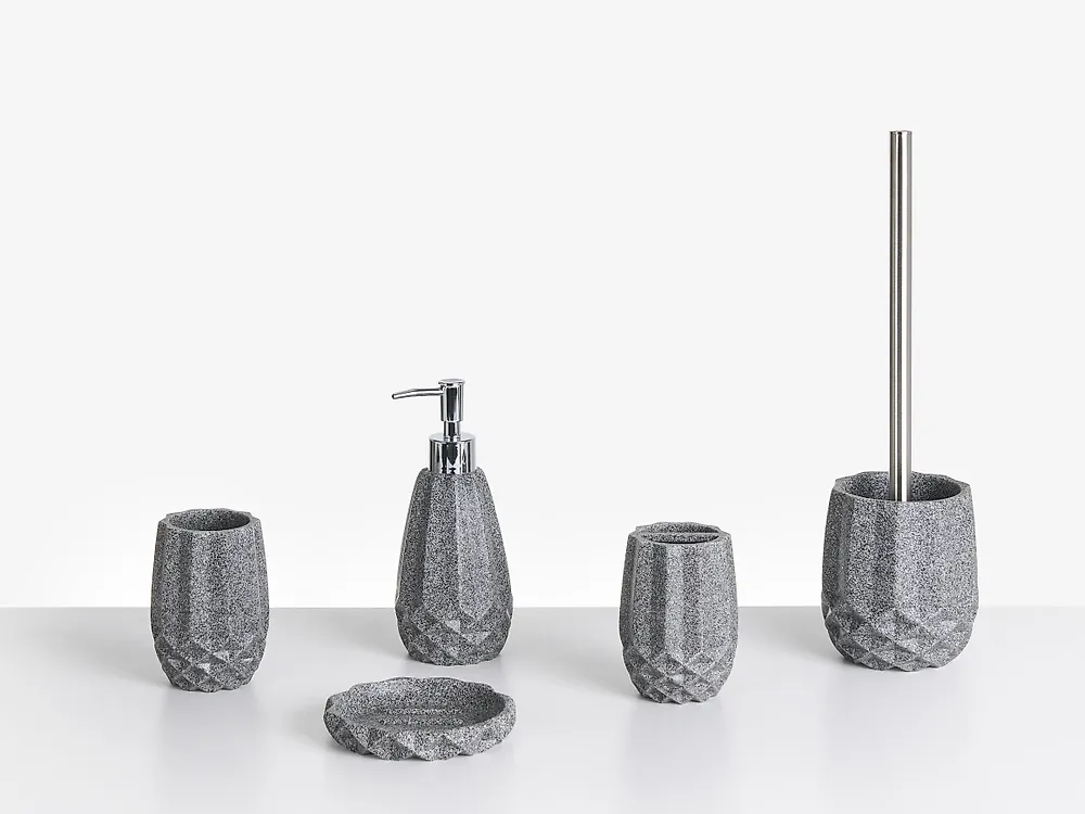 Badaccessoires Set 5-teilig SAMIRIA Grau