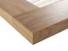 Łóżko wodne ze stolikami nocnymi 160 x 200 cm jasne drewno ZEN_870102