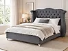Bed Velvet AYETTE 180 x 200 cm (EU Super King) Grey