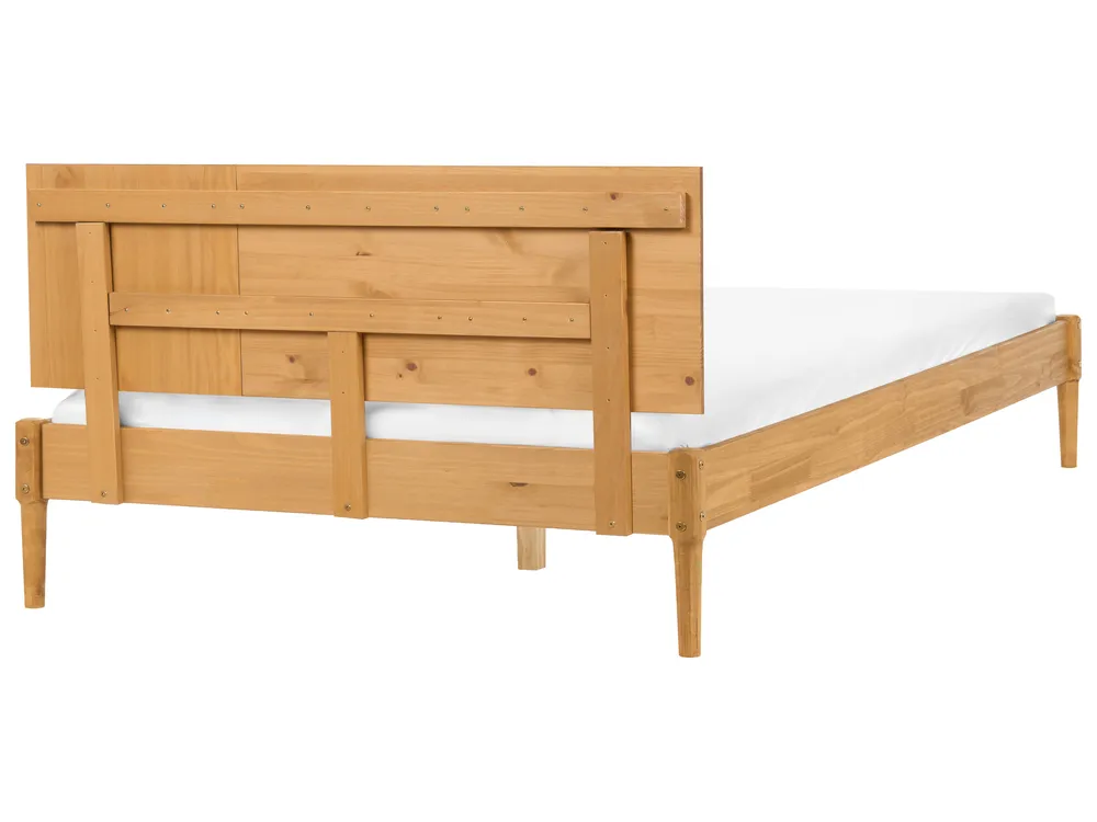 Bed Pine Wood FLAVIGNAC 140 x 200 cm (EU Double) Light Brown_1118344