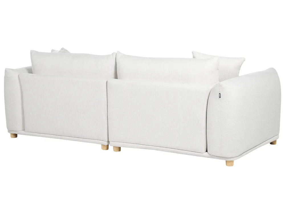 Sofa 3 Seater LUVOS Fabric Off-White_885588