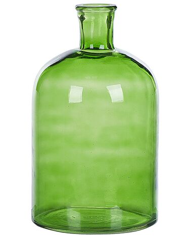 Bloemenvaas groen glas 31 cm PULAO