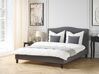 Fabric EU King Size Bed Grey MONTPELLIER_258147