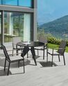 Set of 4 Garden Chairs Black BUSSETO_841740