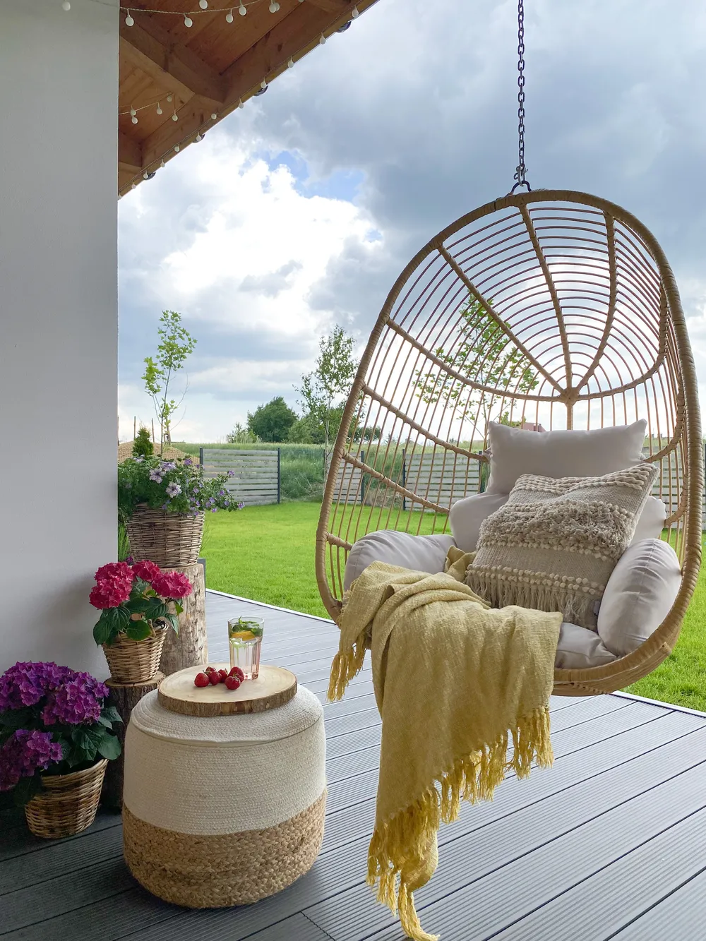 Hanging Chair CASOLI PE Rattan Natural_807420