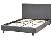Bett mit Lattenrost Stoff ALBI 120 x 200 cm Grau_1060930