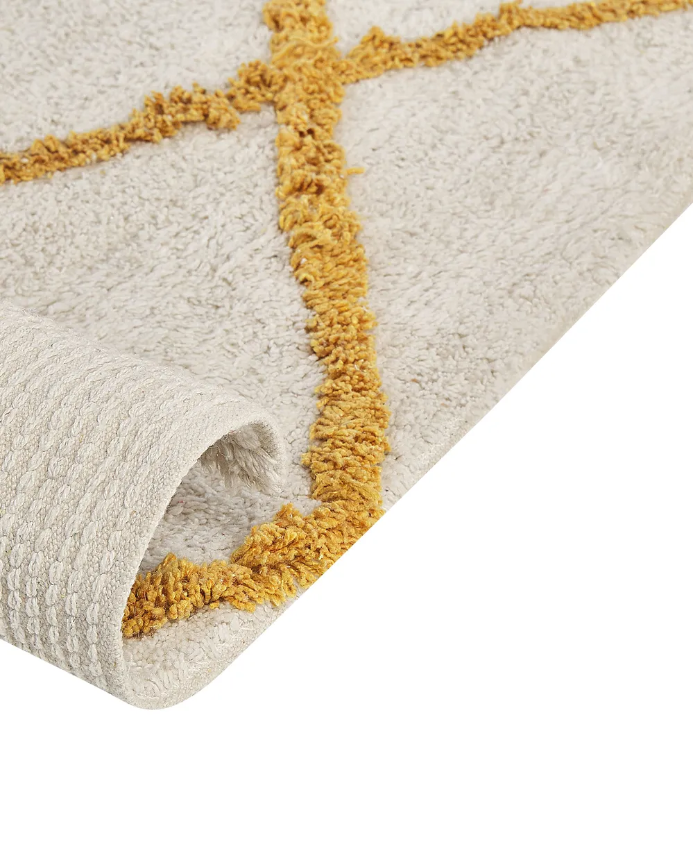 Tappeto BEYLER Bianco 160 x 230 cm Cotone_842986