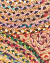 Round Cotton Area Rug ⌀ 140 cm Multicolour YENICE_757762