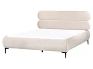 Bed Velvet LESSAY 160 x 200 cm (EU King Size) Light Beige_982190